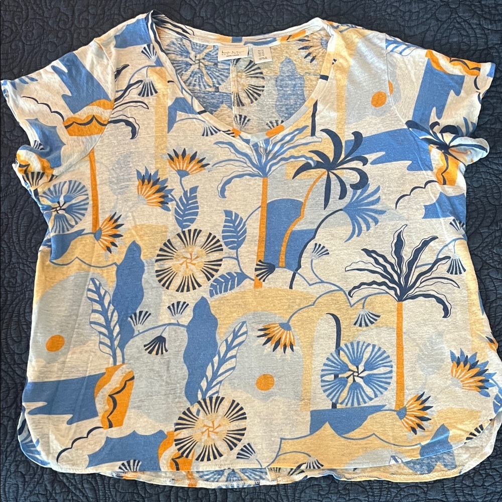 Nicole Miller Linen Blouse